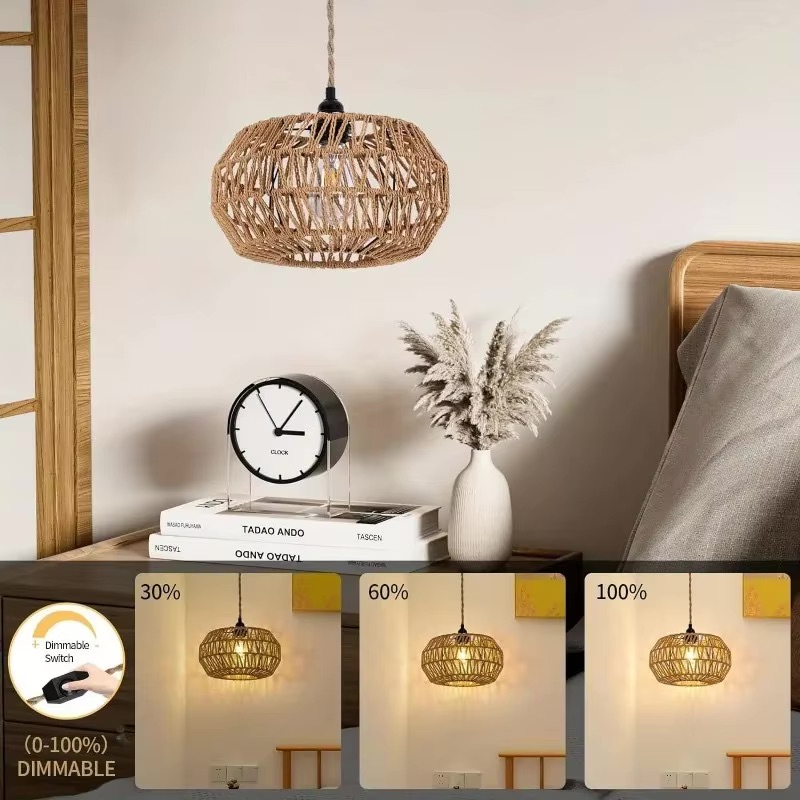 Boho Style Rattan Pendant Light for Kitchen Island and Dining Areas Boho Style Rattan Pendant Light for Kitchen Island and Dining Areas