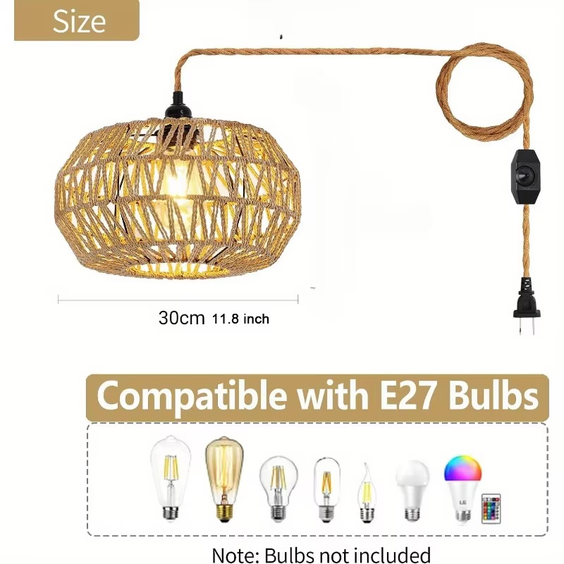 Boho Style Rattan Pendant Light for Kitchen Island and Dining Areas Boho Style Rattan Pendant Light for Kitchen Island and Dining Areas