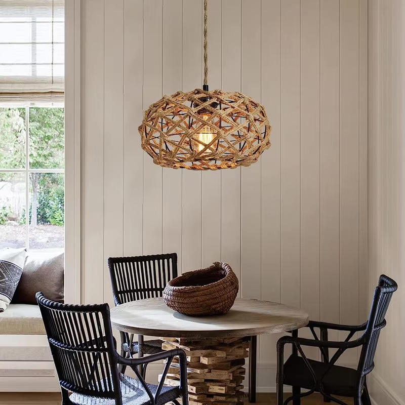 Boho Style Rattan Pendant Light for Kitchen Island and Dining Areas Boho Style Rattan Pendant Light for Kitchen Island and Dining Areas