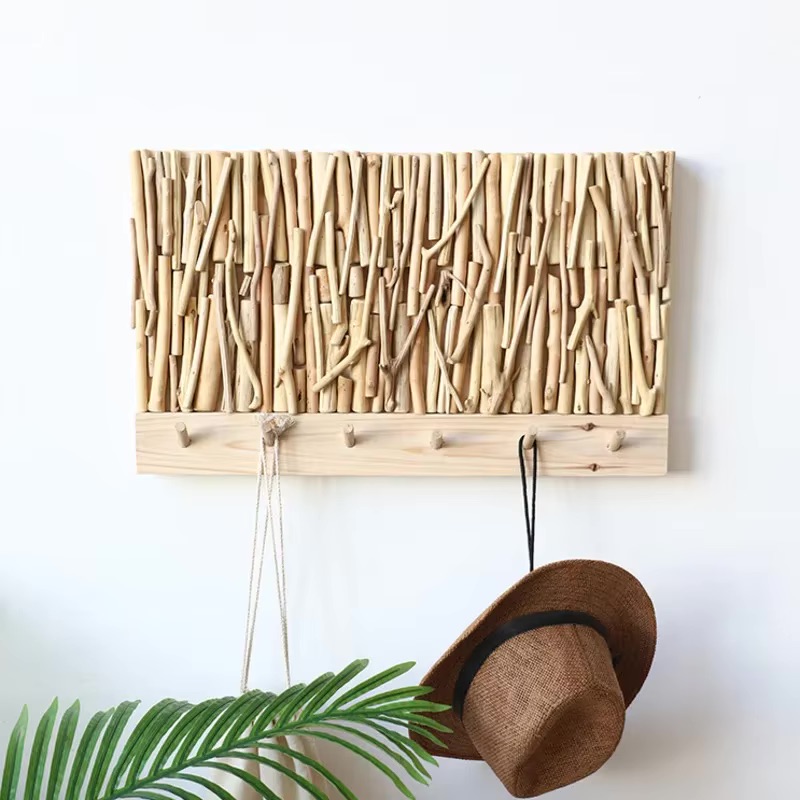 Wooden Coat Rack for Wall with Electric Meter Box Decoration Wooden Coat Rack for Wall with Electric Meter Box Decoration